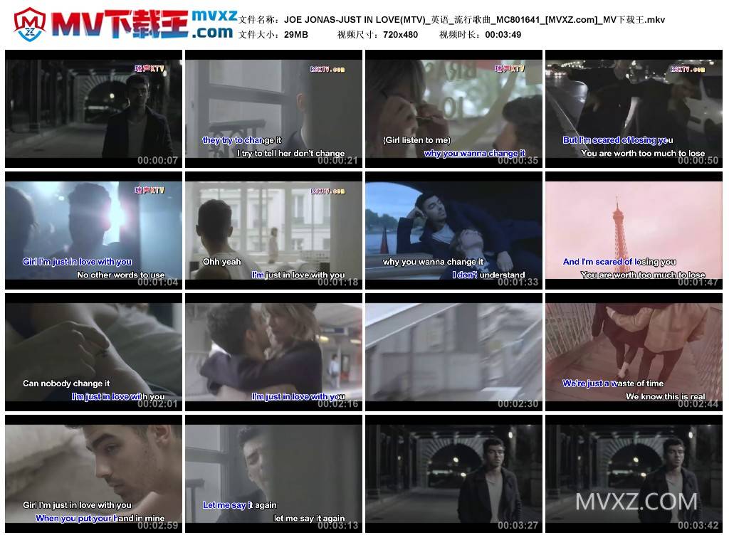 JOE JONAS-JUST IN LOVE(MTV)_英语_流行歌曲_MC801641